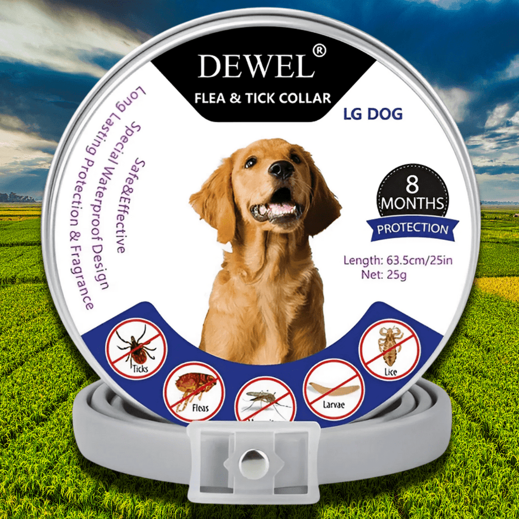Herbal Flea & Tick Collar for Dogs (8-Month Natural Protection) — DEWEL™