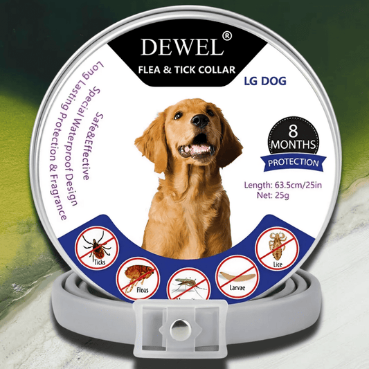 Flea & Tick Collar for Dogs (8-Month Natural Protection) — DEWEL™