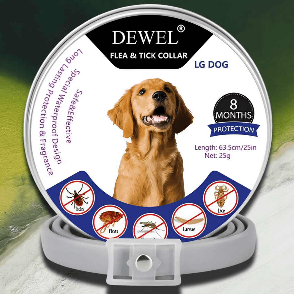 Herbal Flea & Tick Collar for Dogs (8-Month Natural Protection) — DEWEL™