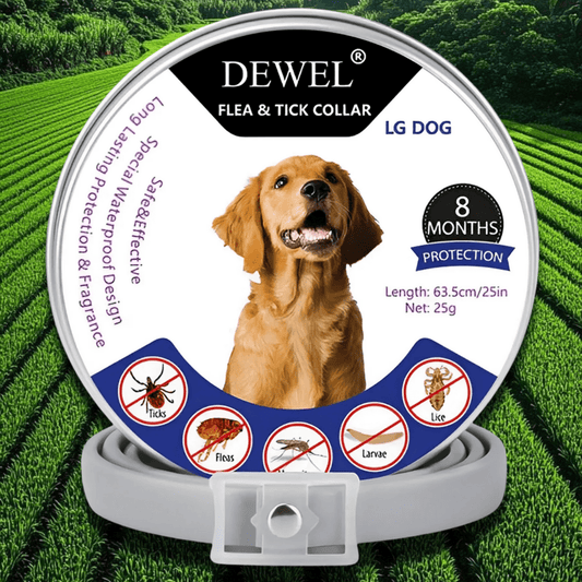 Flea & Tick Collar for Dogs (8-Month Natural Protection) — DEWEL™