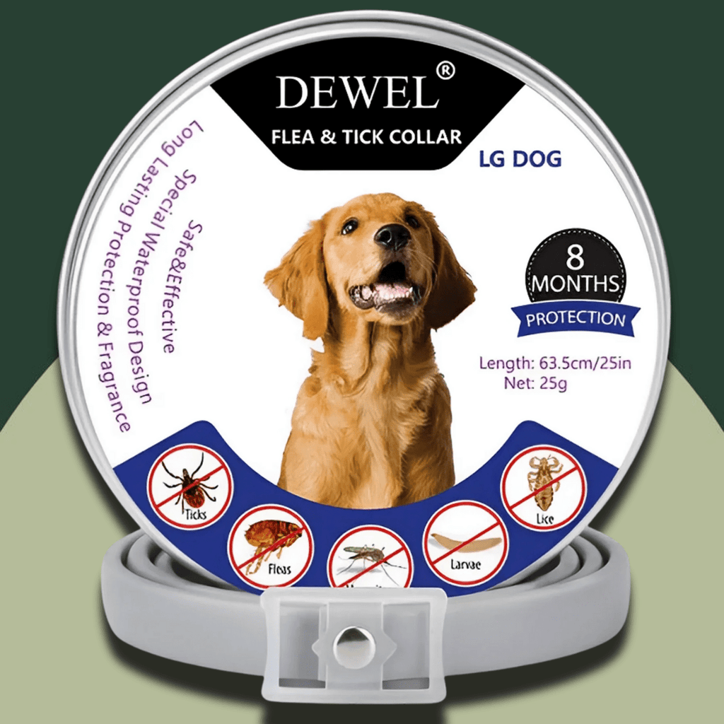 Flea & Tick Collar for Dogs (8-Month Natural Protection) — DEWEL™
