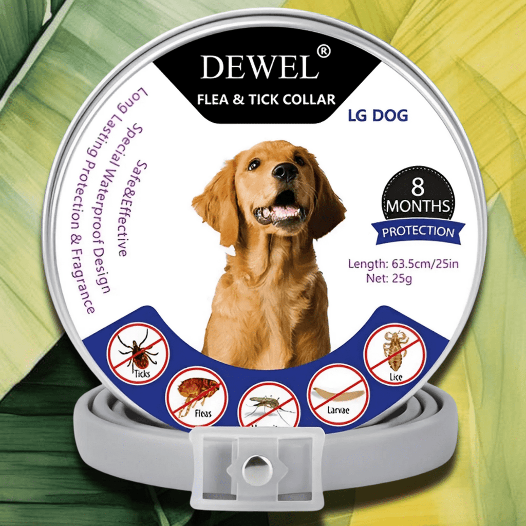 Natural Flea & Tick Collar for Dogs (8-Month Protection) — DEWEL™