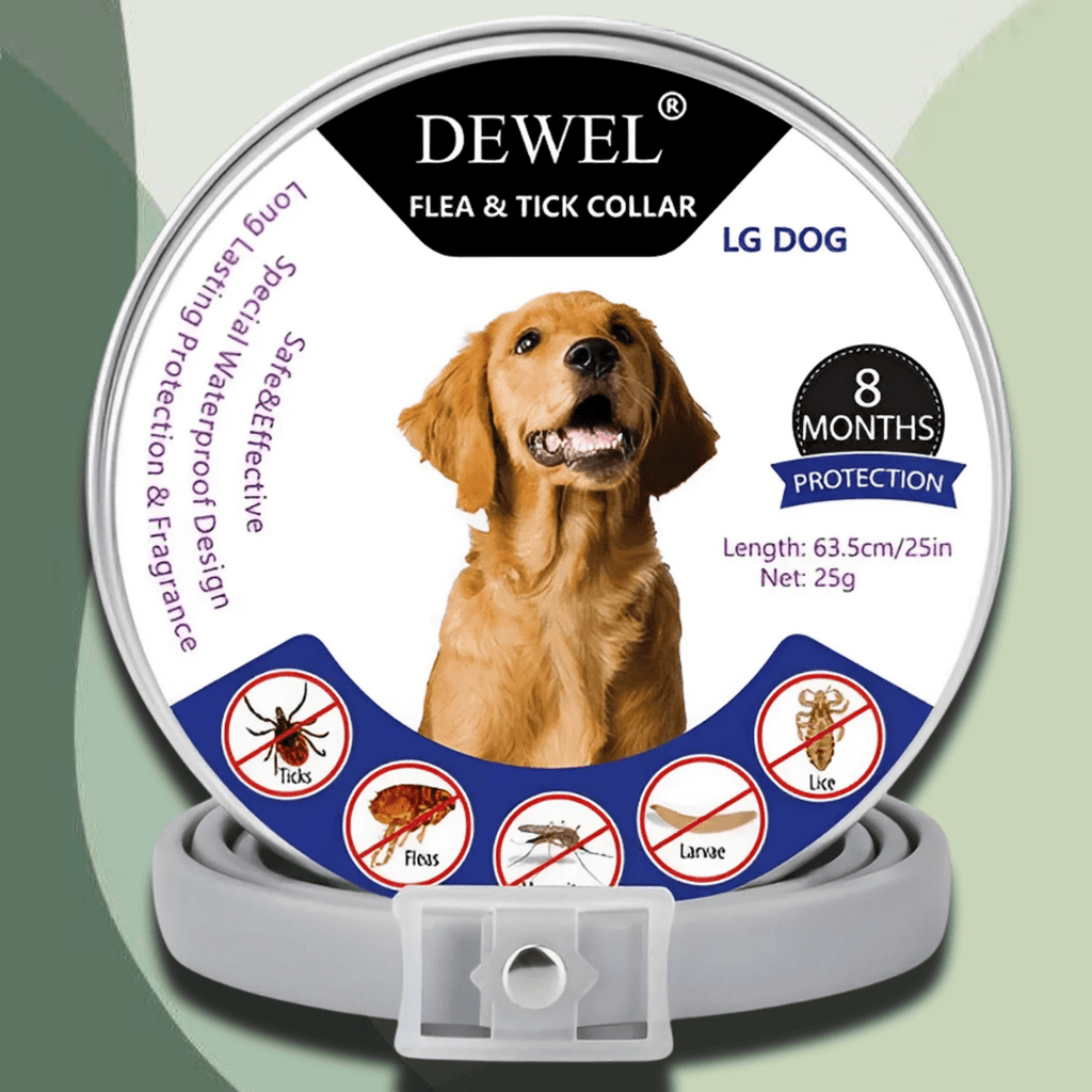 Flea & Tick Collar for Dogs (8-Month Natural Protection) — DEWEL™