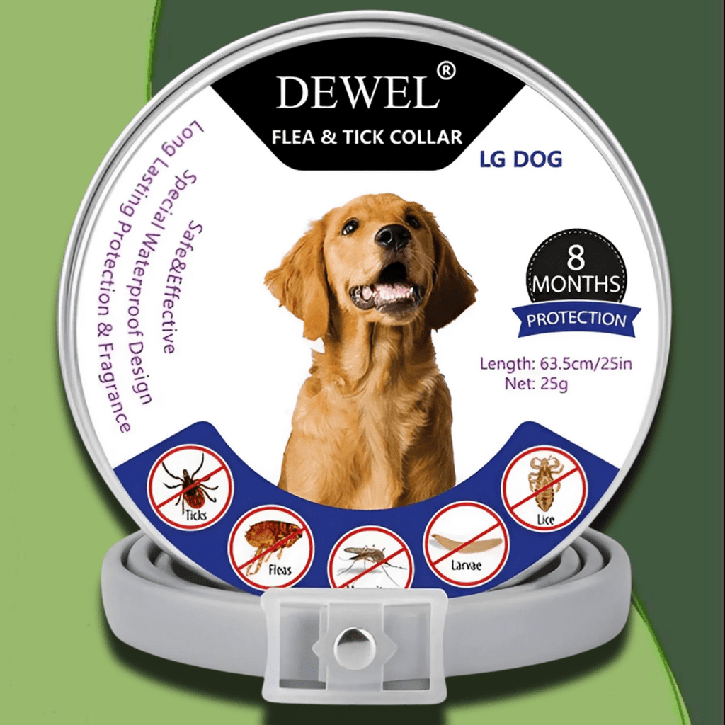 Herbal Flea & Tick Collar for Dogs (8-Month Natural Protection) — DEWEL™