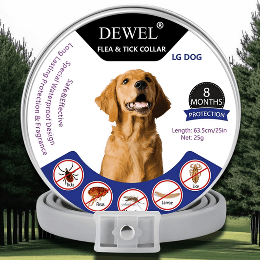 Herbal Flea & Tick Collar for Dogs (8-Month Natural Protection) — DEWEL™