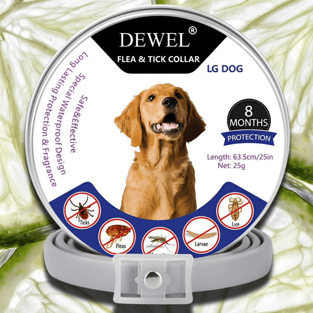 Natural Flea & Tick Collar for Dogs (8-Month Protection) — DEWEL™