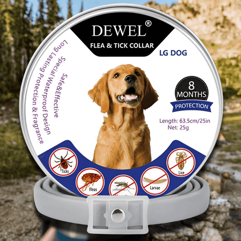 Herbal Flea & Tick Collar for Dogs (8-Month Natural Protection) — DEWEL™