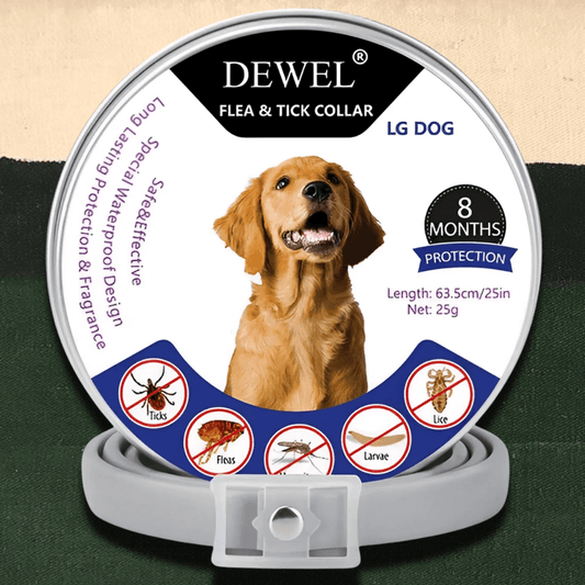 Herbal Flea & Tick Collar for Dogs (8-Month Natural Protection) — DEWEL™