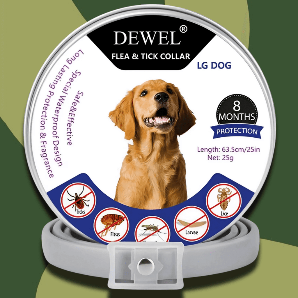 Herbal Flea & Tick Collar for Dogs (8-Month Natural Protection) — DEWEL™