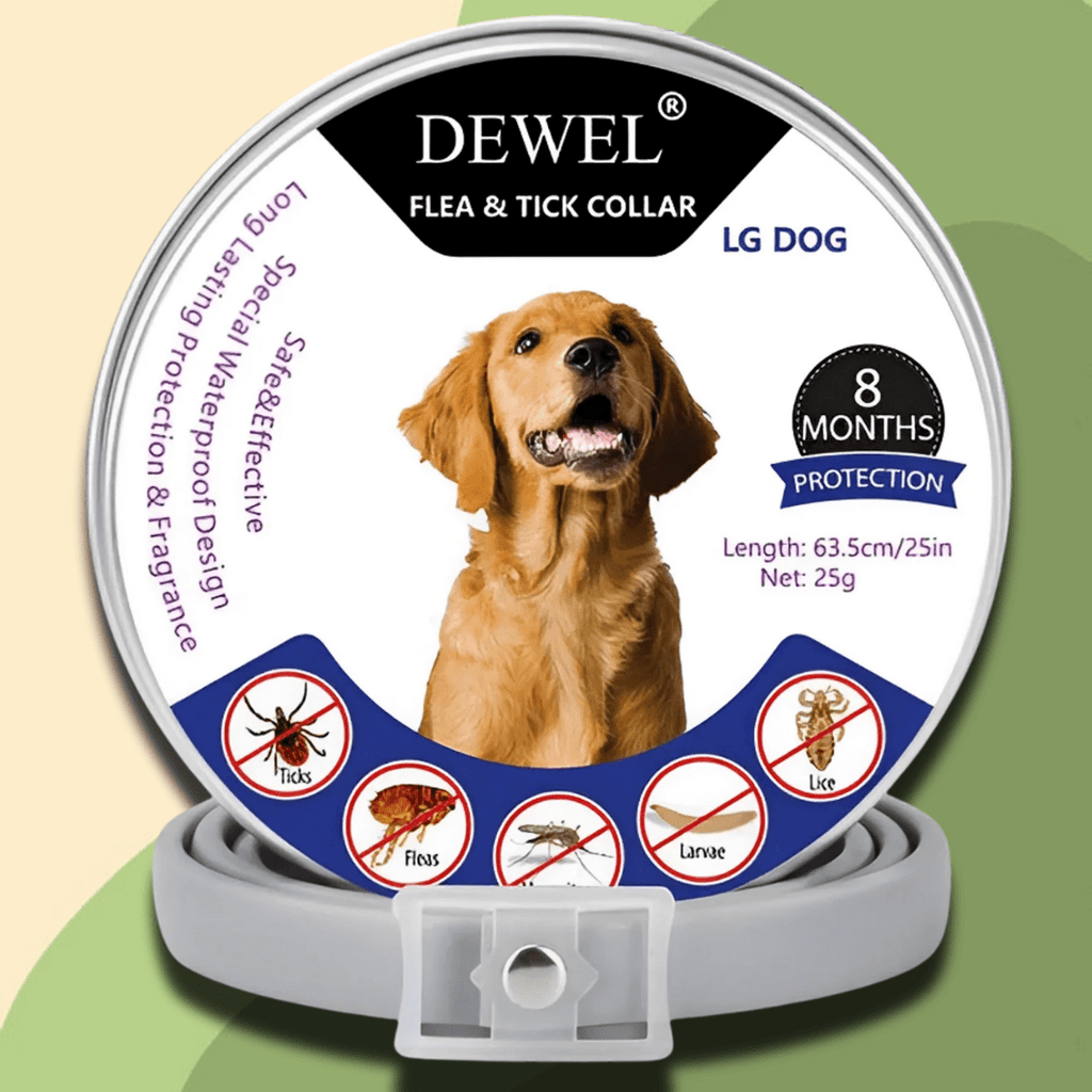 Natural Flea & Tick Collar for Dogs (8-Month Protection) — DEWEL™