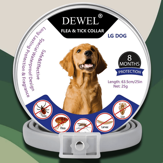 Flea & Tick Collar for Dogs (8-Month Natural Protection) — DEWEL™