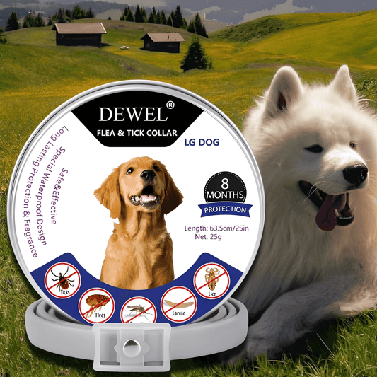 Herbal Flea & Tick Collar for Dogs (8-Month Natural Protection) — DEWEL™
