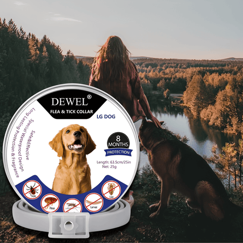 Herbal Flea & Tick Collar for Dogs (8-Month Natural Protection) — DEWEL™