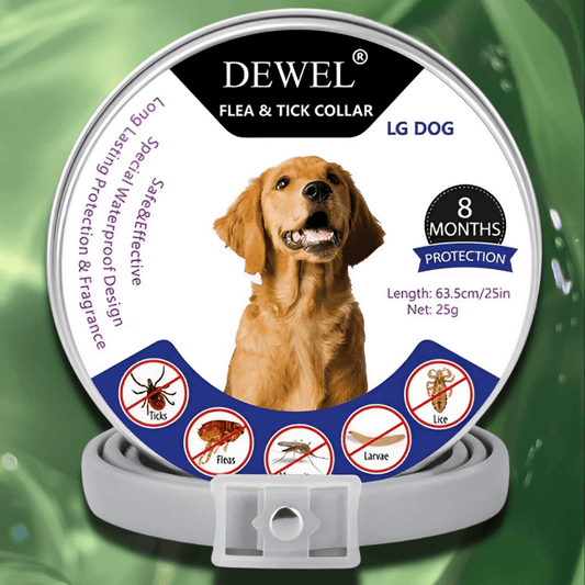 Herbal Flea & Tick Collar for Dogs (8-Month Natural Protection) — DEWEL™