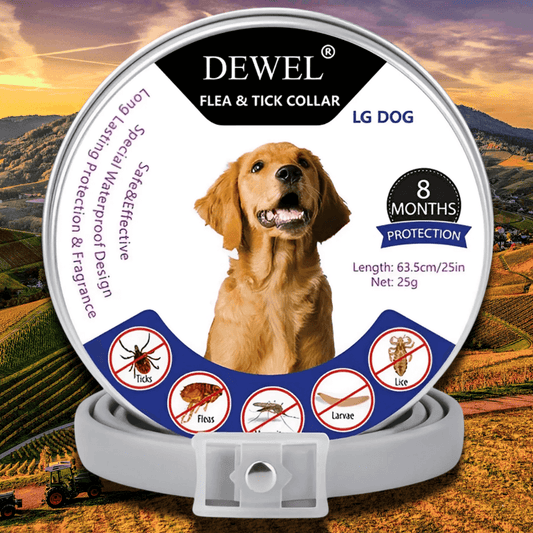 Flea & Tick Collar for Dogs (8-Month Natural Protection) — DEWEL™