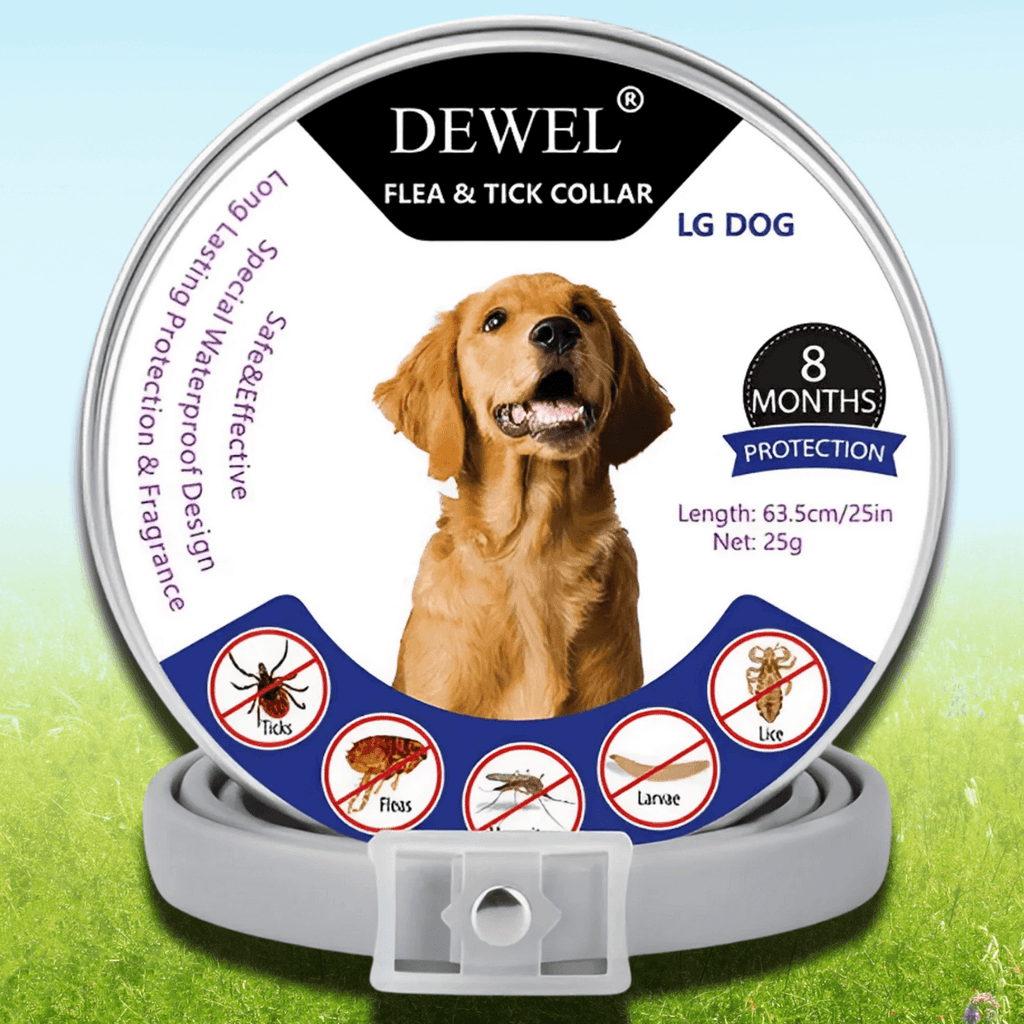 Flea & Tick Collar for Dogs (8-Month Natural Protection) — DEWEL™
