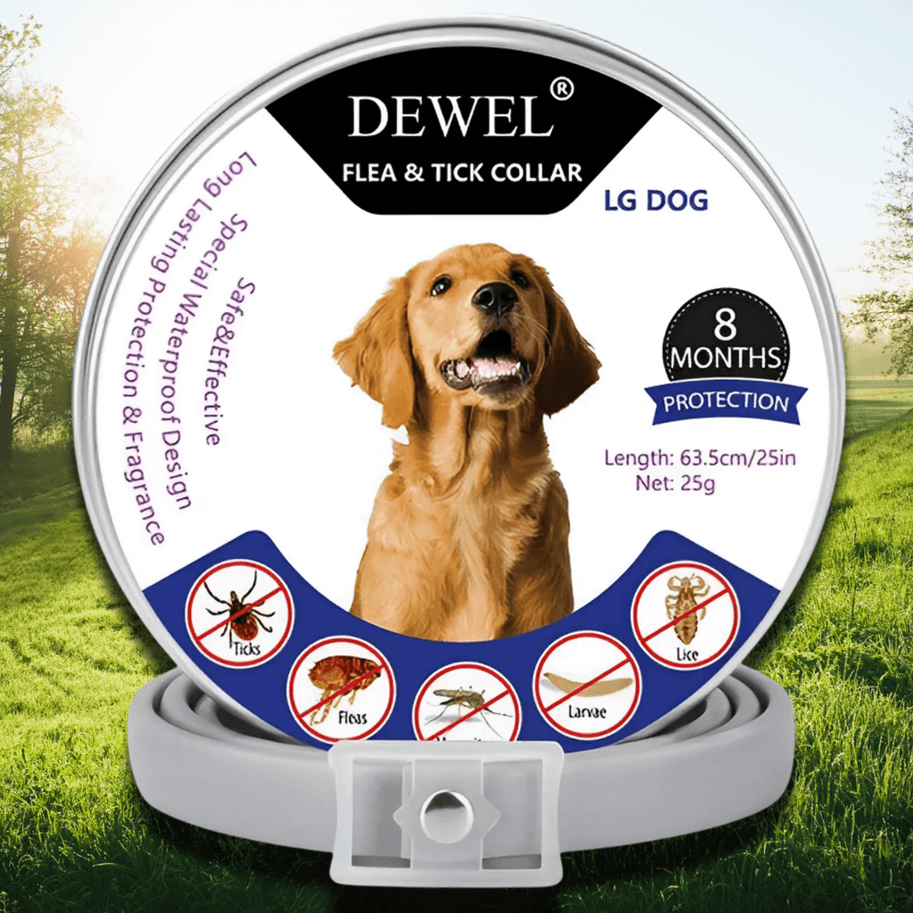 Flea & Tick Collar for Dogs (8-Month Natural Protection) — DEWEL™
