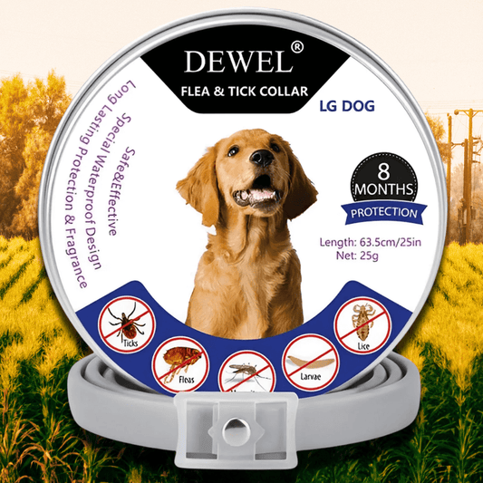 Herbal Flea & Tick Collar for Dogs (8-Month Natural Protection) — DEWEL™