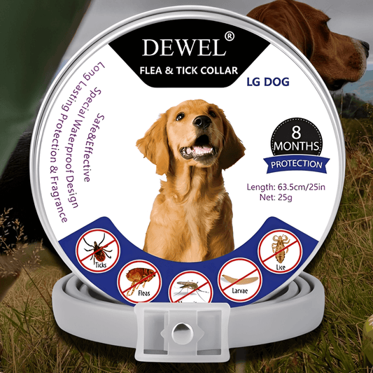 Herbal Flea & Tick Collar for Dogs (8-Month Natural Protection) — DEWEL™