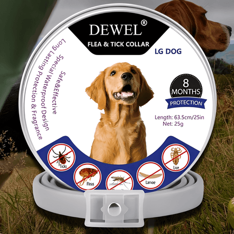 Herbal Flea & Tick Collar for Dogs (8-Month Natural Protection) — DEWEL™