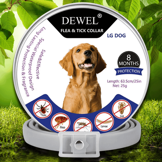 Flea & Tick Collar for Dogs (8-Month Natural Protection) — DEWEL™