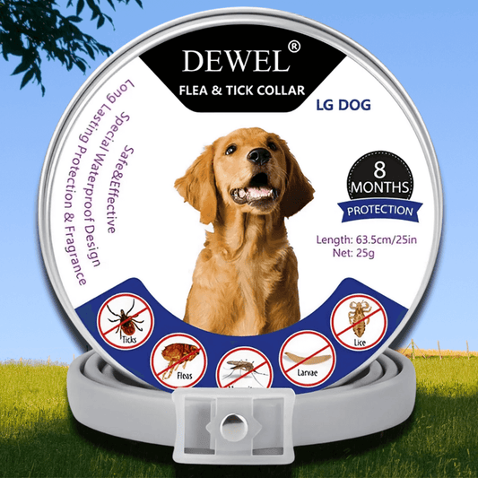 Flea & Tick Collar for Dogs (8-Month Natural Protection) — DEWEL™