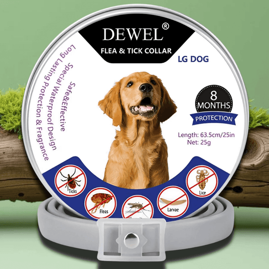 Flea & Tick Collar for Dogs (8-Month Natural Protection) — DEWEL™