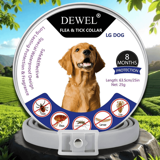 Flea & Tick Collar for Dogs (8-Month Natural Protection) — DEWEL™